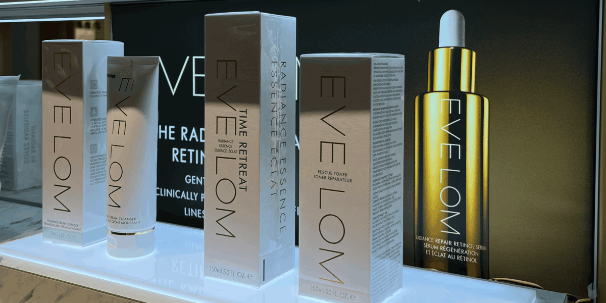 Retail Design - shopping counter - luxury skincare brand, EVE LOM